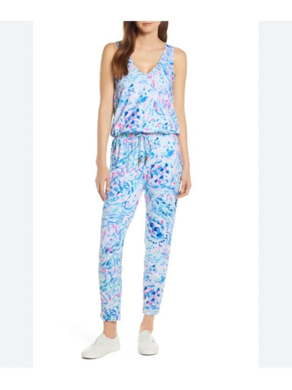Lilly Pulitzer Paulina Jumpsuit Womens XS Multicolor Sleeveless Scoop Neck